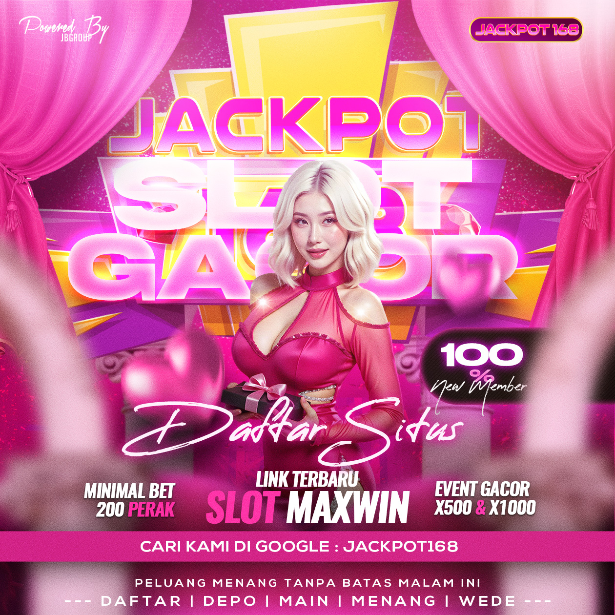 JACKPOT168: Daftar Situs Slot Maxwin Gacor Bet 200 Perak Link Terbaru image 1